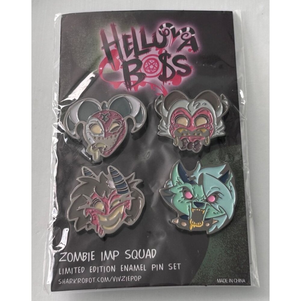 Helluva Boss Zombie Imp Squad Limited Edition Enamel Pin Set